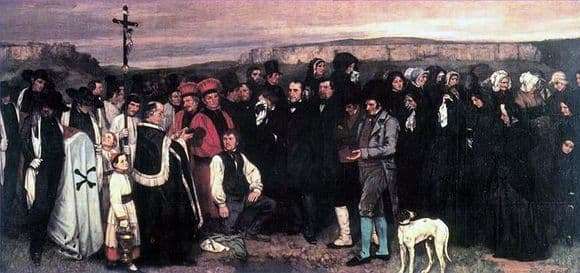 Gustave Courbets painting The Funeral in Ornan