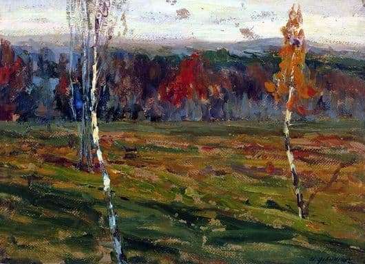 Description of the painting by Isaac Levitan Autumn. Birches