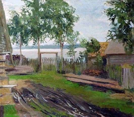 Description of the painting by Isaac Ilyich Levitan Yard