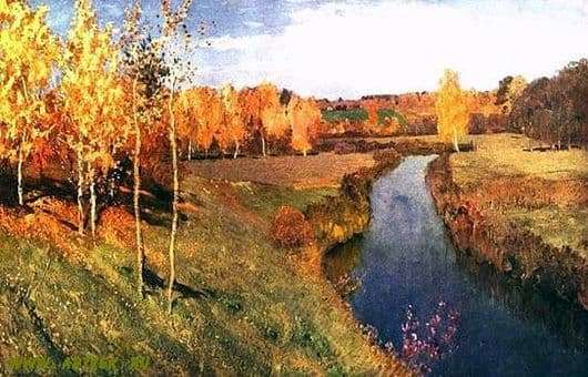 Description of the painting by Isaac Levitan Golden Autumn