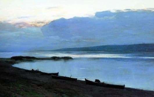 Description of the painting by Isaac Levitan Evening on the Volga