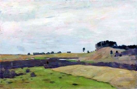 Description of the painting by Isaac Levitan Fields