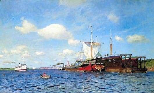 Description Paintings Isaac Levitan Fresh Wind Volga