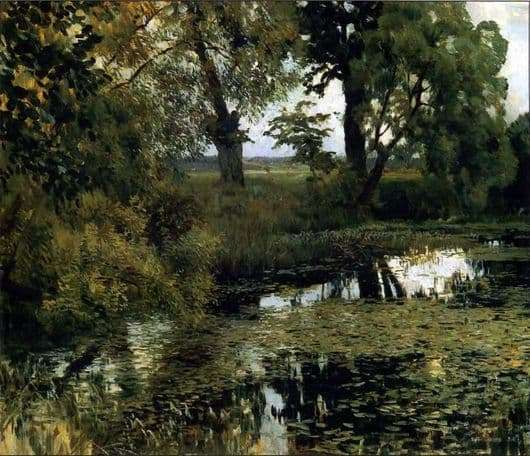 Description of the painting by Isaac Levitan Overgrown Pond