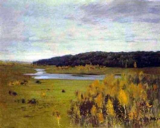 Description of the painting by Isaac Levitan River Valley
