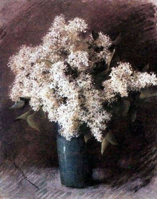 Description of the painting by Isaac Ilyich Levitan White lilac