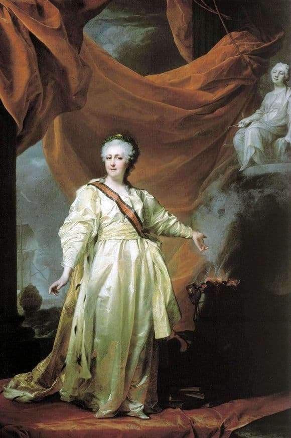 Description of the painting by Dmitry Levitsky Portrait of Catherine 2