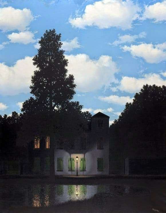 Description of the painting by René Magritte Empire of Light