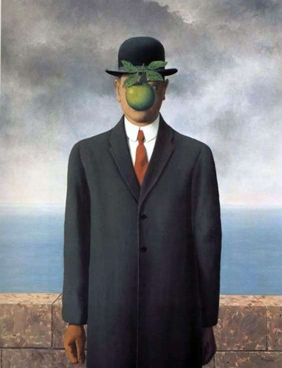 Description of the painting by René Magritte Son of man
