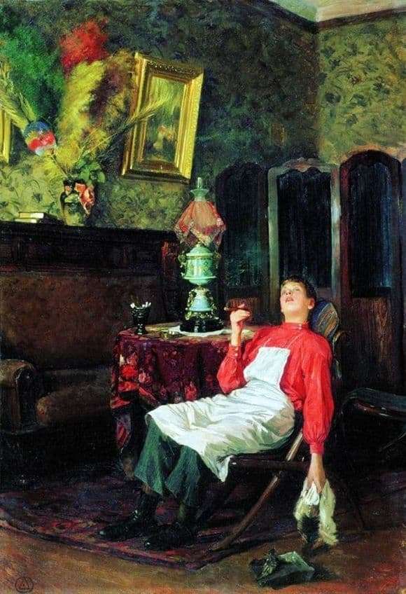 Description of the painting by Vladimir Makovsky Without a master