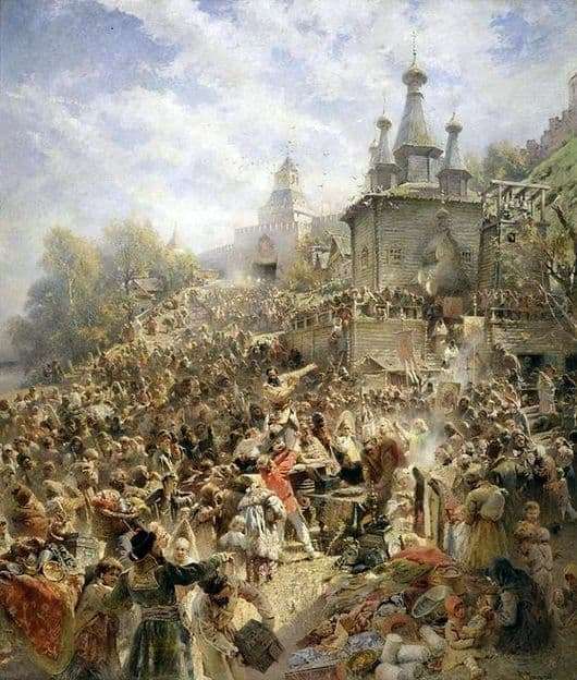 Description of the painting by Konstantin Makovsky The appeal of Minin to the citizens of Nizhny Novgorod