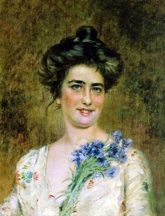 Description of the painting by Konstantin Makovsky Womans Portrait