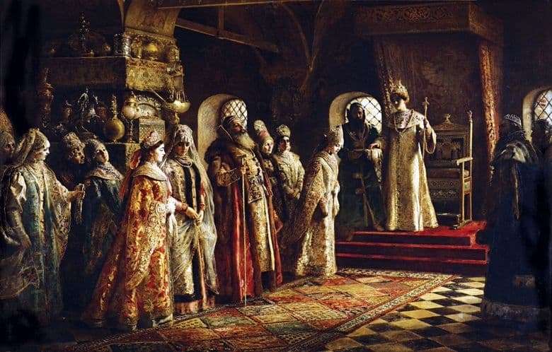 Description of the painting by Konstantin Makovsky Choosing a Bride