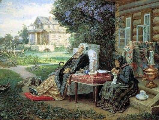 Description of the painting by Vasily Maximov Everything is in the past