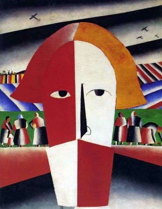 Description of the painting by Kazimir Malevich The head of a peasant