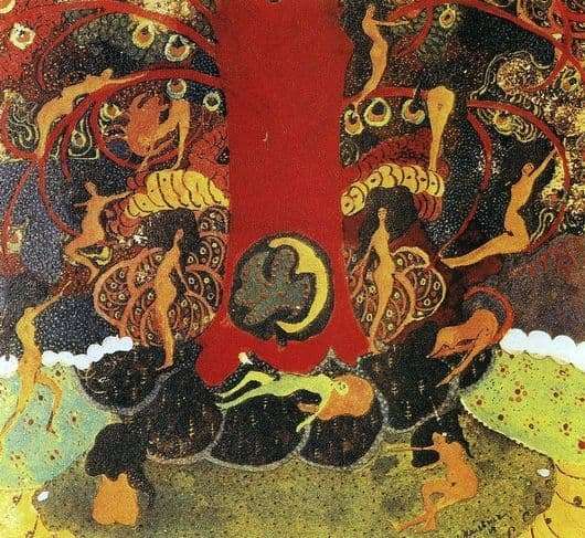 Description of the painting by Kazimir Malevich Oak and dryads
