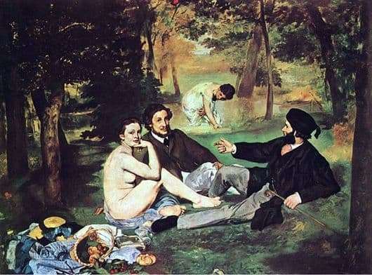 Description of the painting by Edward Manet Breakfast on the grass
