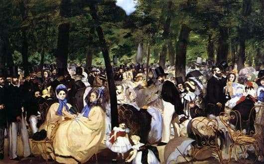 Description of the painting by Edward Manet Music in the Tuileries