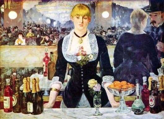 Description of the painting by Edward Manet Bar in Foley   Bergere
