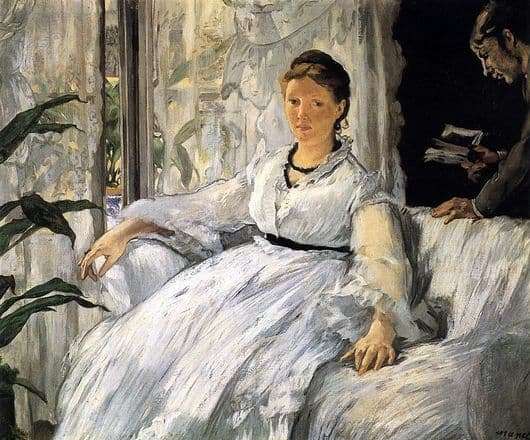 Description of the painting by Edward Manet Reading
