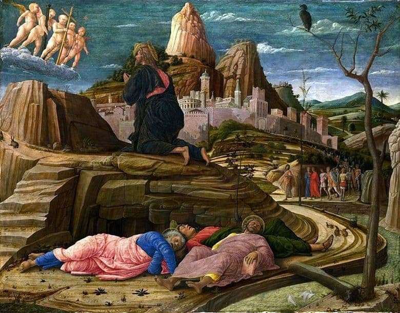 Description of the painting by Andrea Mantegna Praying for the cup