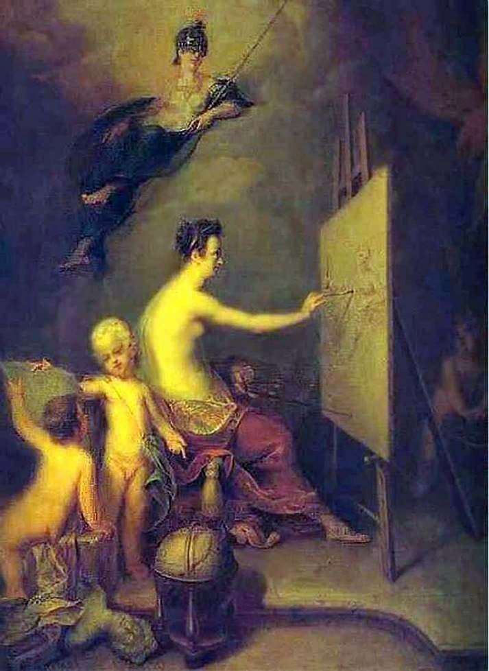 Description of the painting by Andrei Matveyev Allegory of Painting