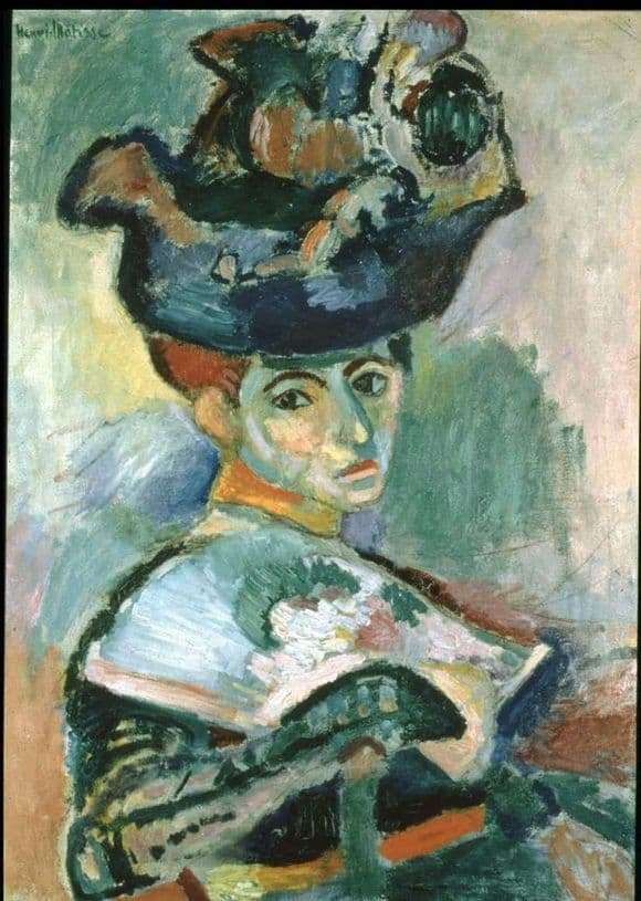 Description of the painting by Henri Matisse Woman in the hat