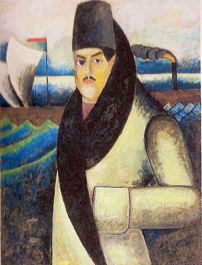 Description of the painting by Ilya Mashkov Self portrait