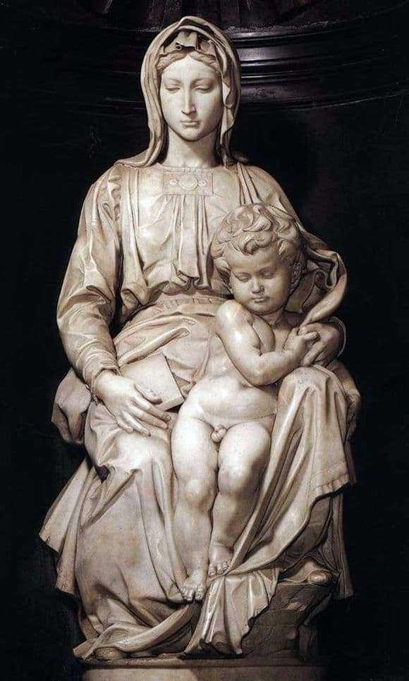 Description of the sculpture by Michelangelo Buanarroti Madonna of Brugge