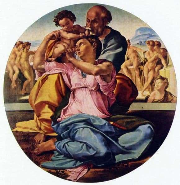 Description of the painting by Michelangelo Buanarroti Madonna Doni