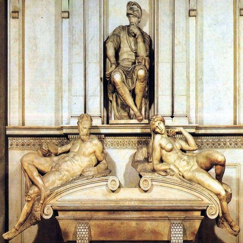 Description of the sculpture by Michelangelos Tomb of Lorenzo Medici