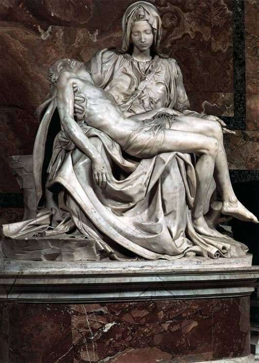 Description of the sculpture Pieta by Michelangelo Buanarroti