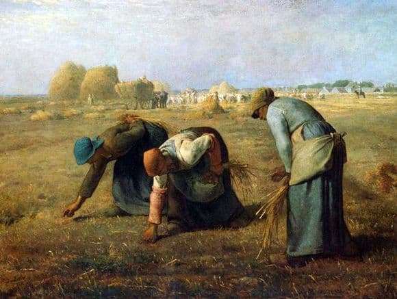 Description of the painting by Jean Francois Millet Collector ears