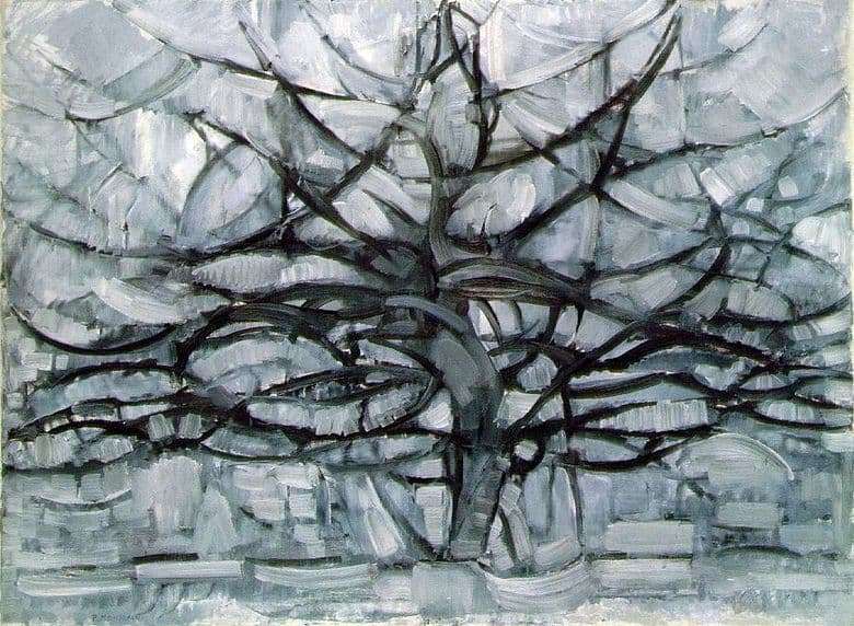 Description of the painting by Peter Mondrian Gray Tree