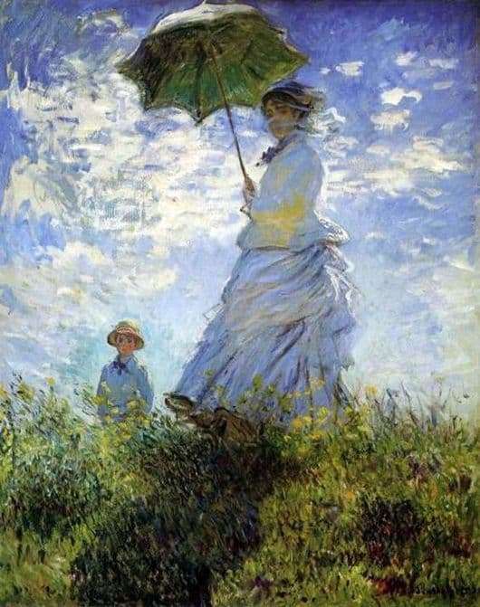 Description of the painting by Claude Monet Walk