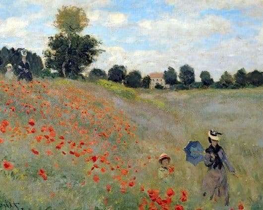 Description of the painting by Claude Monet Maki (At Argenteuil)