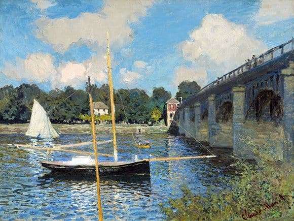 Description of the painting by Claude Monet Bridge in Arzhantey