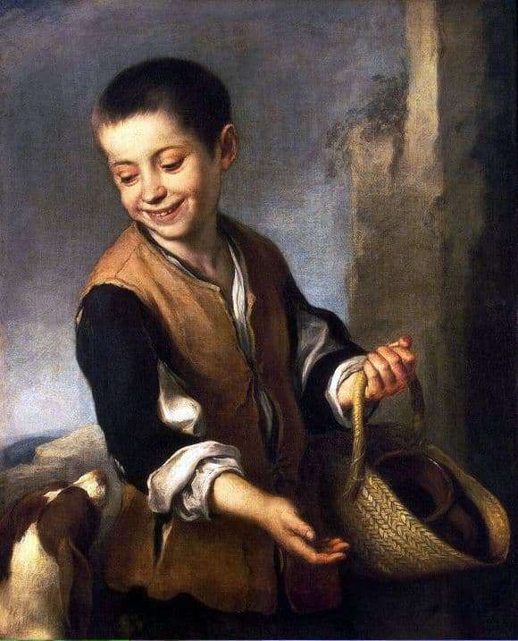Description of the painting by Bartolome Esteban Murillo Boy with a dog