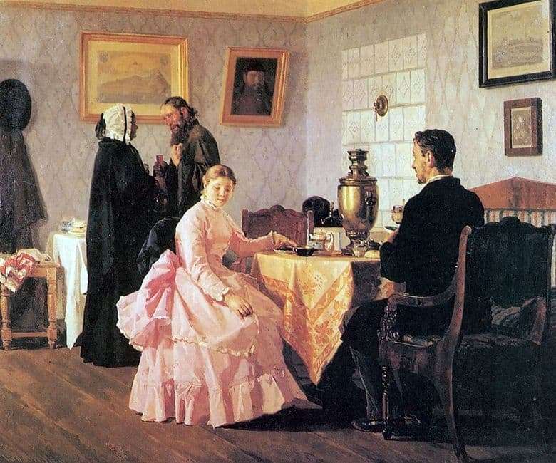 Description of the painting by Nikolai Nevrev Bride