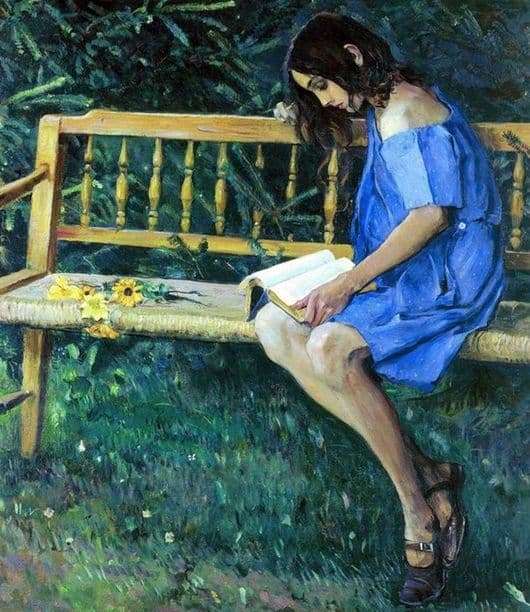 Description of the painting by Mikhail Nesterov Natasha on the garden bench