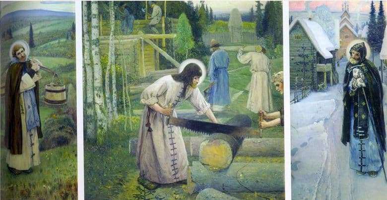 Description of the painting by Mikhail Nesterov Works of St. Sergius