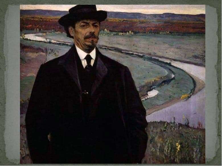 Description of the painting by Mikhail Nesterov Self portrait 1928