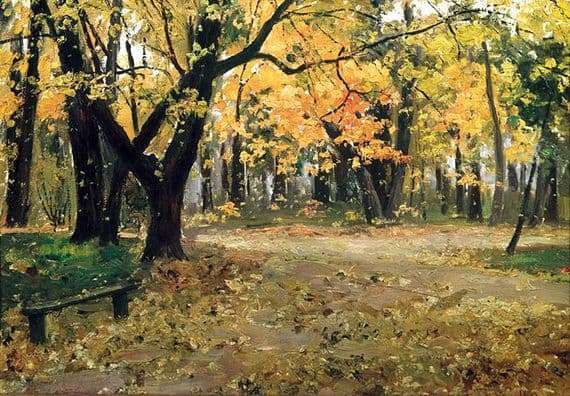 Description of the painting by Ilya Ostroukhov In the Abramtsevo Park