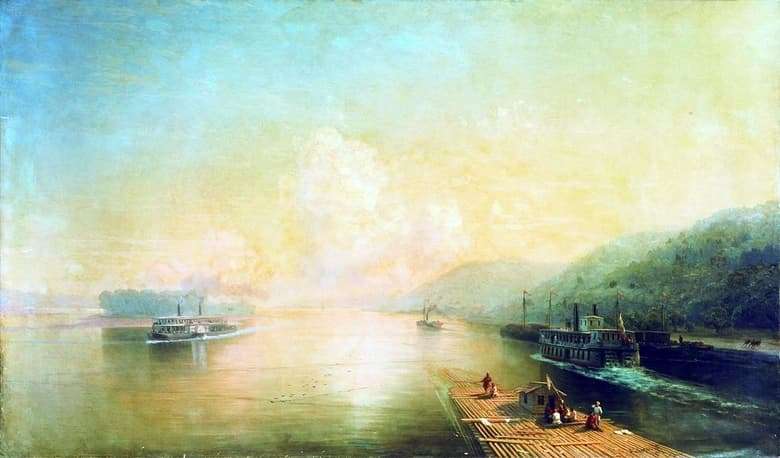 Description of the painting by Ivan Aivazovsky Volga near the Zhiguli Mountains