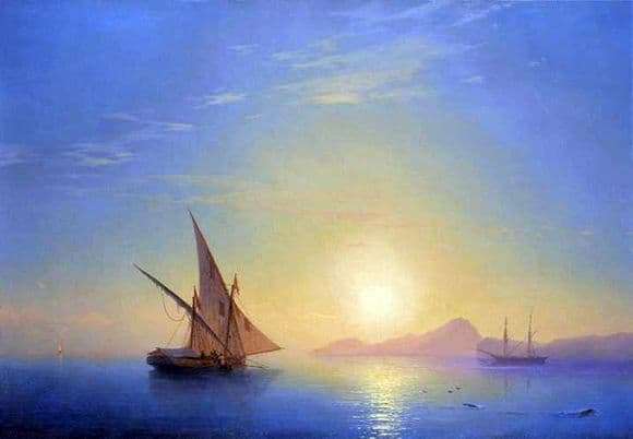 Description of the painting by Ivan Aivazovsky Sunset over Ischia