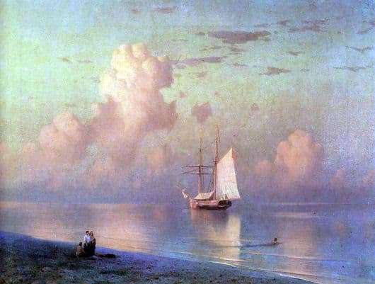 Description of the painting by Ivan Aivazovsky Sunset on the Sea