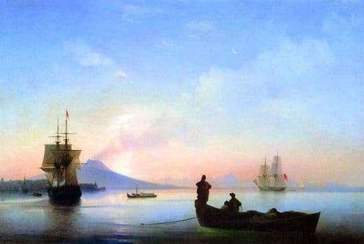 Description of the painting by Ivan Aivazovsky Gulf of Naples in the morning