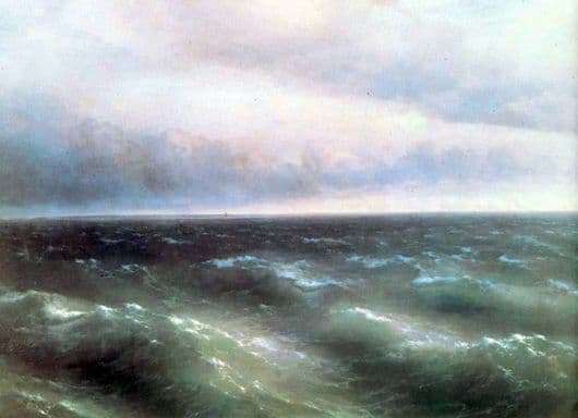 Description of the painting by Ivan Aivazovsky Black Sea