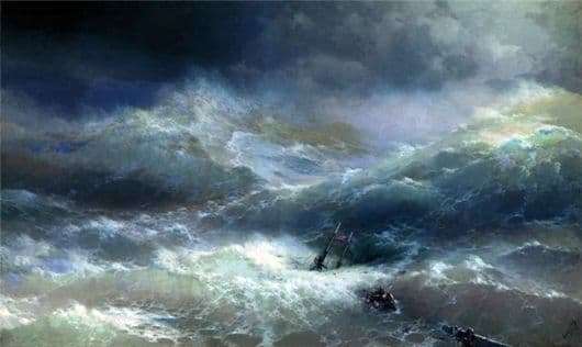 Description of the painting by Ivan Aivazovsky Among the Waves