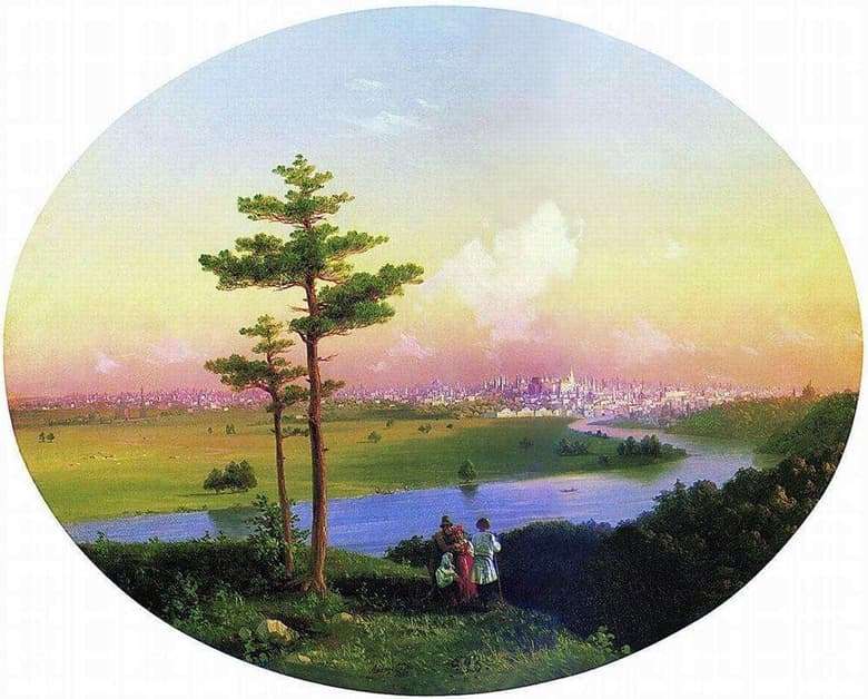 Description of the painting by Ivan Aivazovsky View of Moscow from the Sparrow Hills